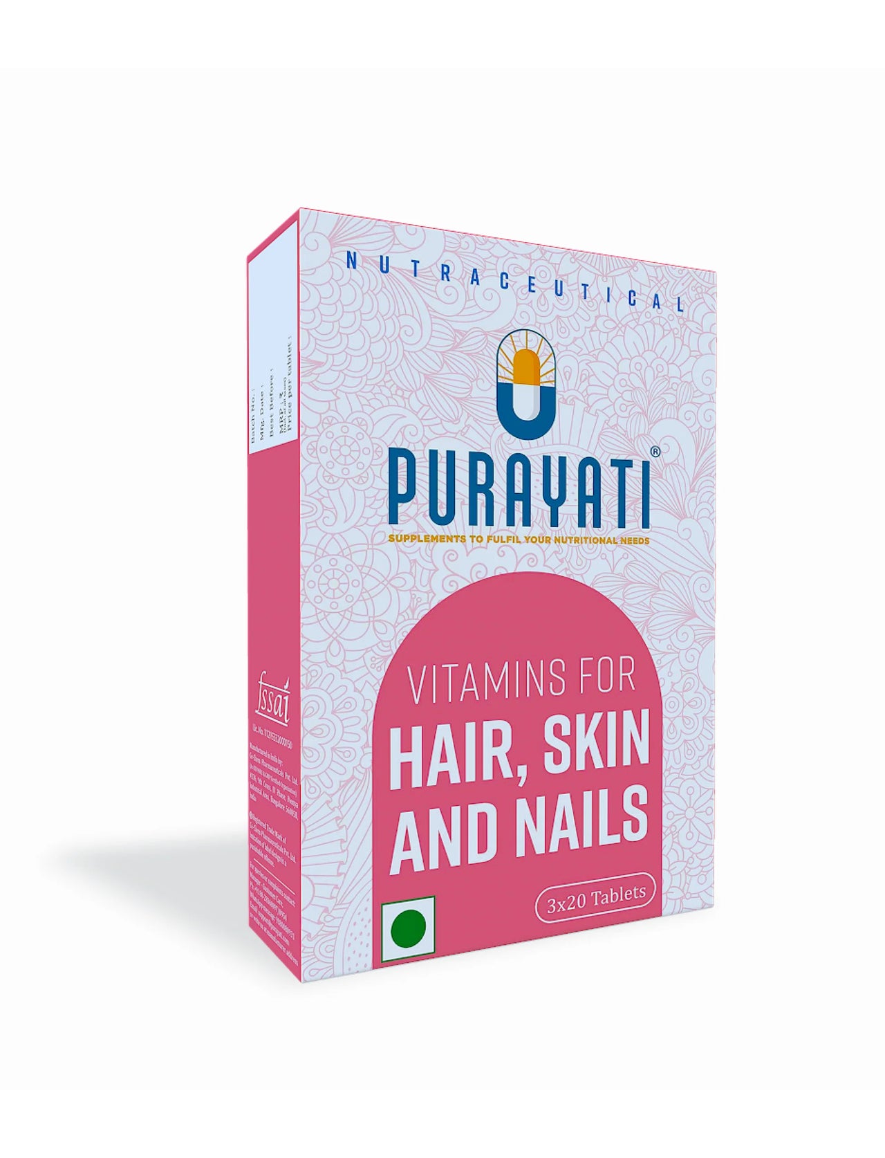 Purayati Vitamins Tablets for Hair, Skin and Nails - Distacart