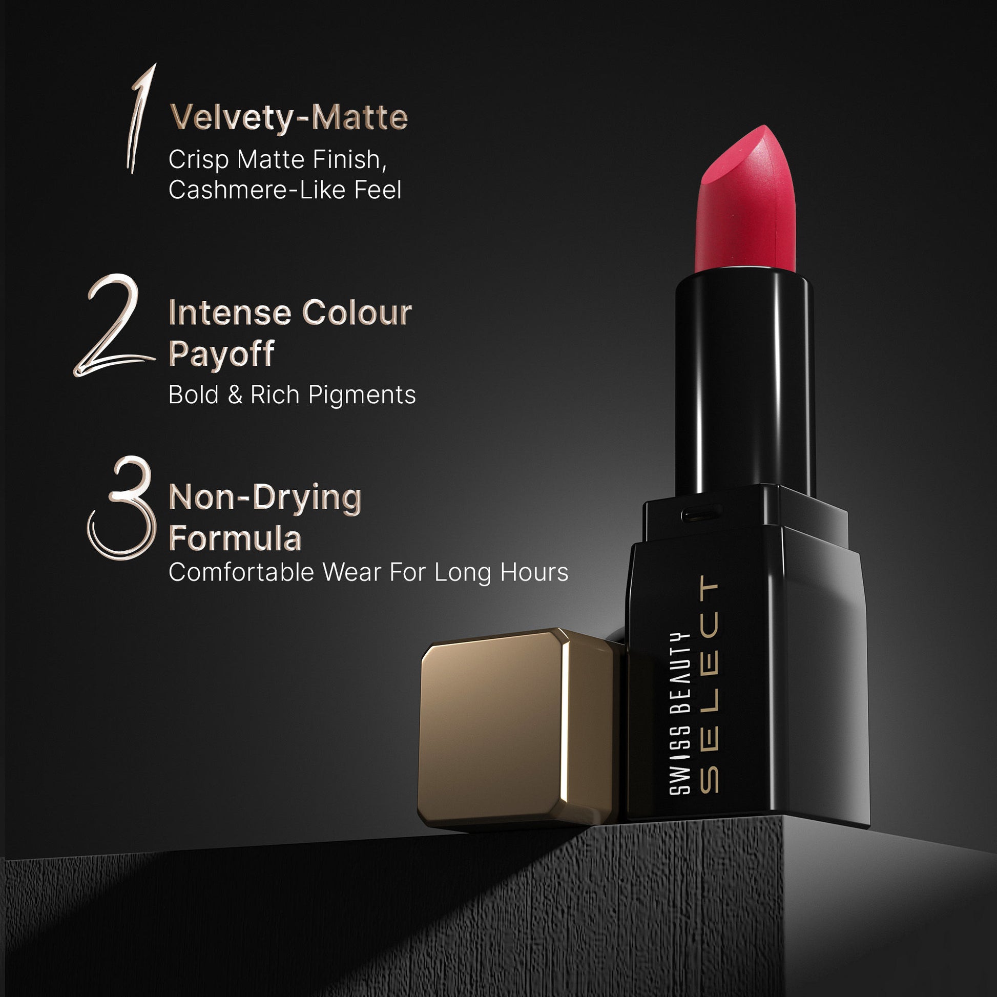 Swiss Beauty Select Dare To Matte Lipstick - 4 Aura Pink - Distacart