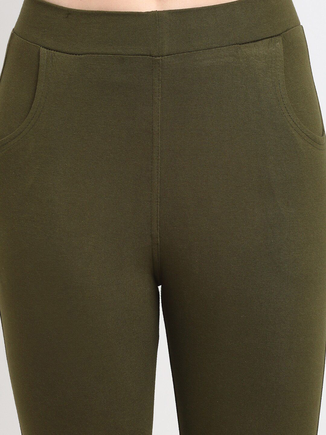 TAG 7 Women Olive Green & Brown Pack of 2 Leggings - Distacart