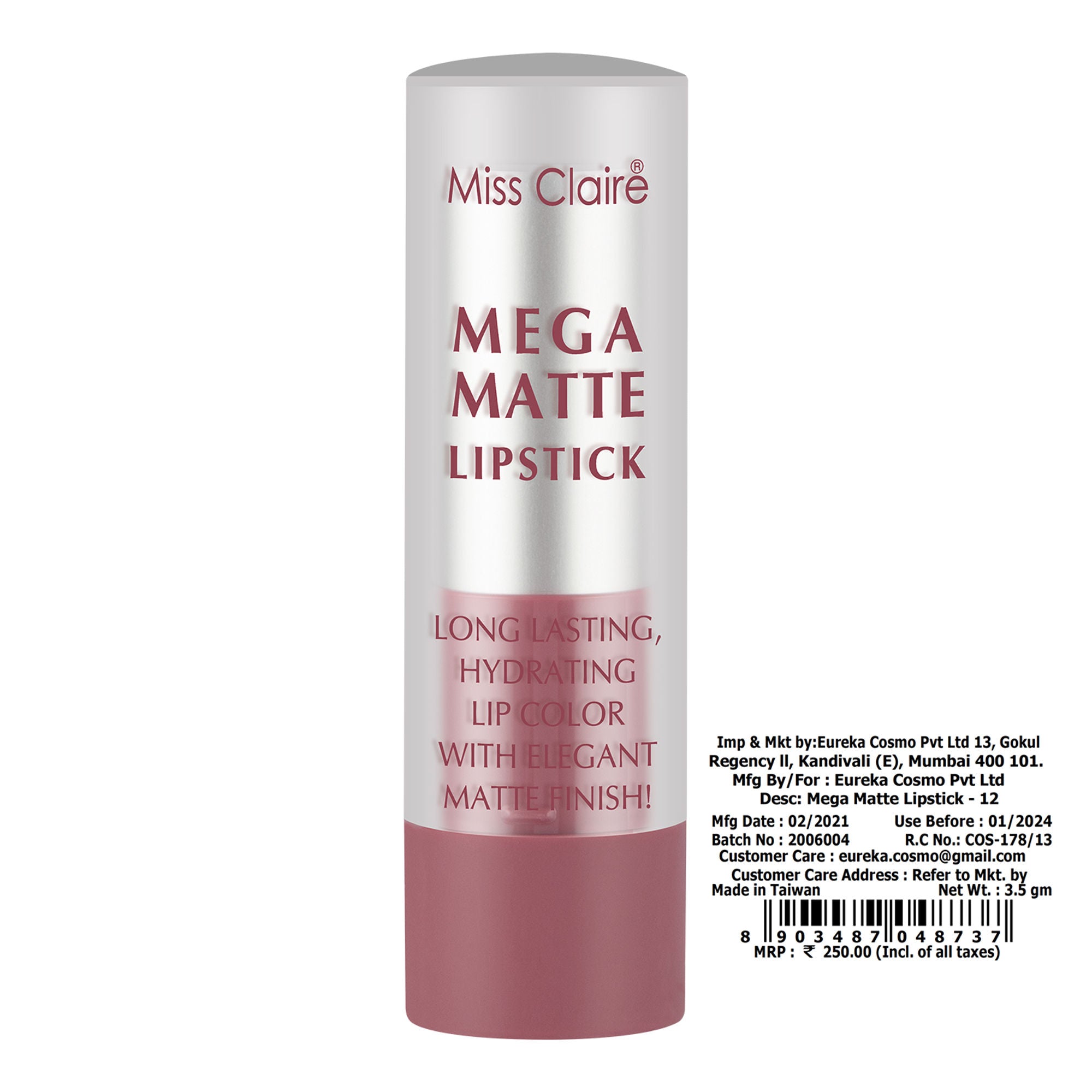 Miss Claire Mega Matte Lipstick - 12