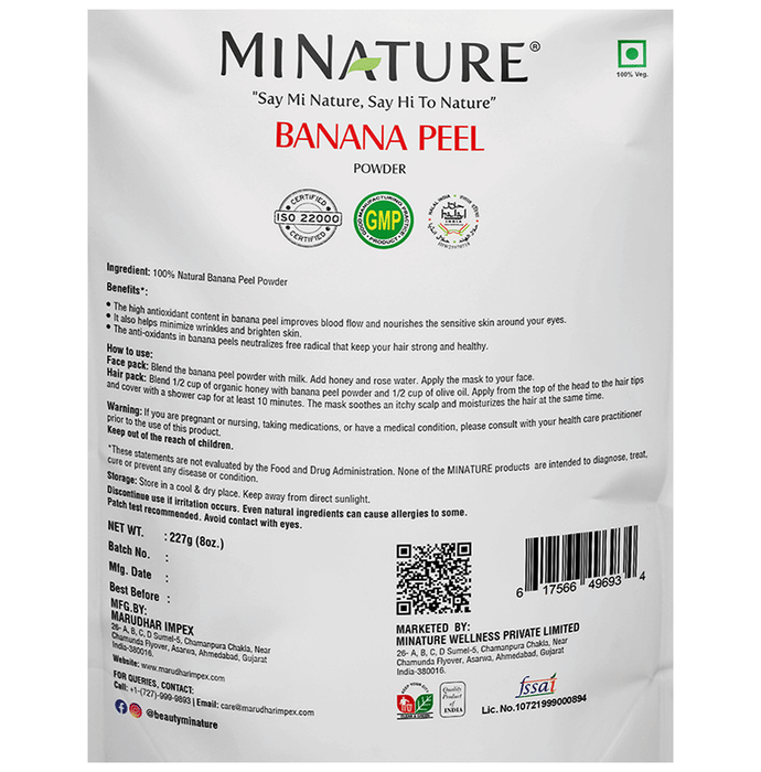 Minature Banana Peel Powder
