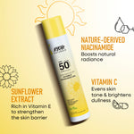 Thumbnail for Nykaa Naturals SUNKISSED GLOW Invisible Sunscreen Gel SPF 50 PA++++ with Niacinamide and Vitamin C - Distacart