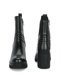 Thumbnail for Delize Women Block Heeled High-Top Chelsea Boots
