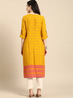 Thumbnail for All About You Women Yellow & Pink Printed Kurta - Distacart