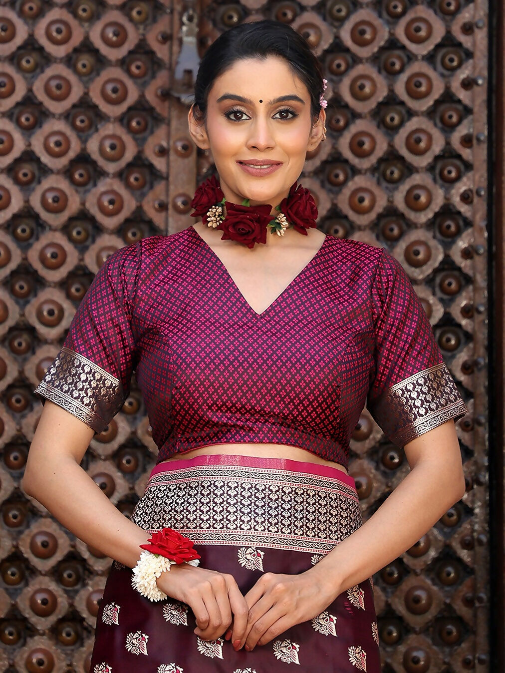 Astita Purple Silk Saree