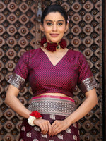 Thumbnail for Astita Purple Silk Saree