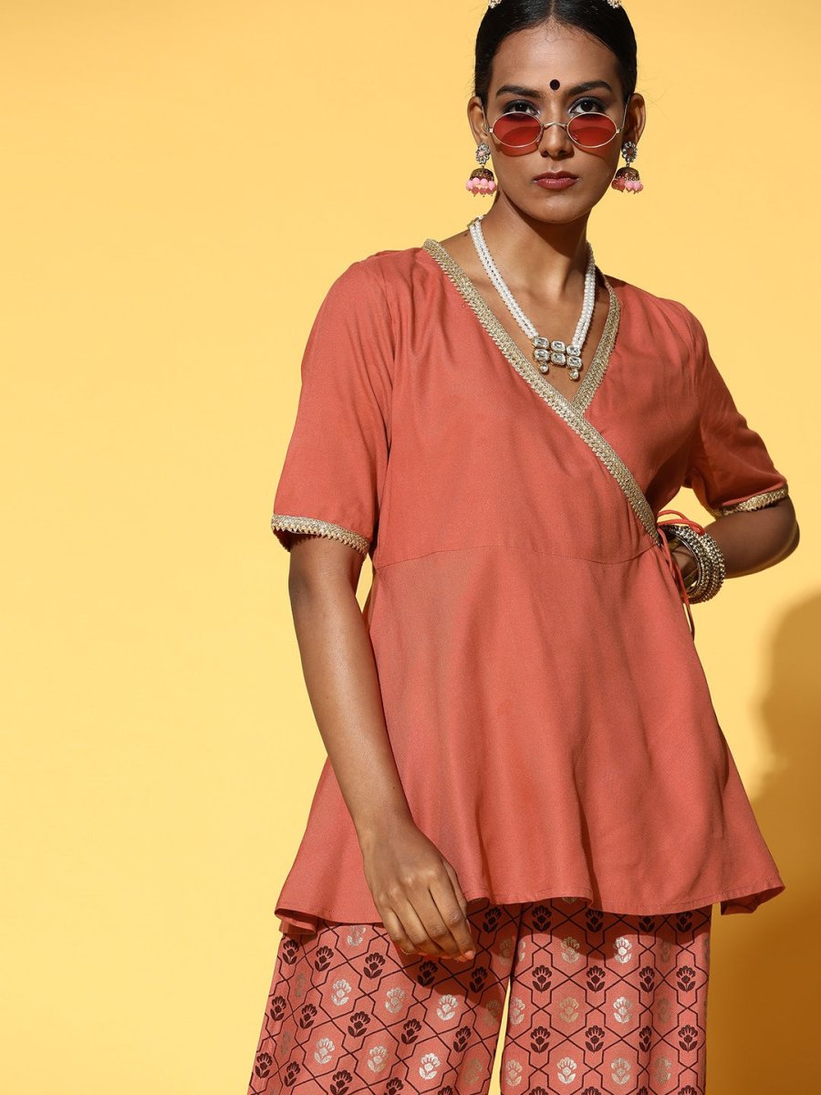 All About You Ethnic Motifs Viscose Rayon Kurta Set - Distacart