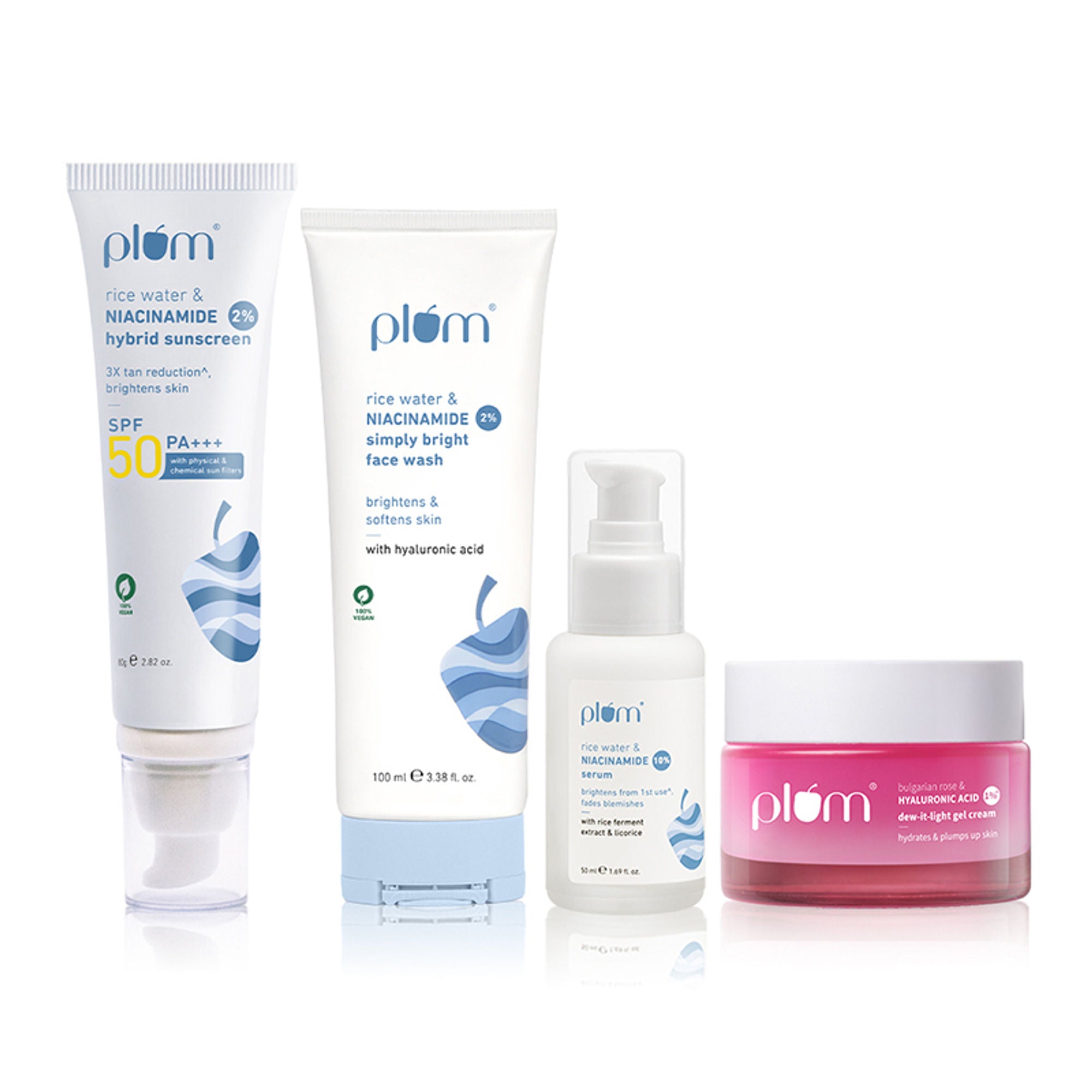 Plum Niacinamide & Hyaluronic Acid CSMS Combo for Bright, Hydrated & Plumped Skin - Distacart