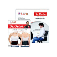 Thumbnail for Dr. Ortho An orthopaedic Back Support (Memory foam) & Lumbo Sacral Support Belt Combo - Distacart