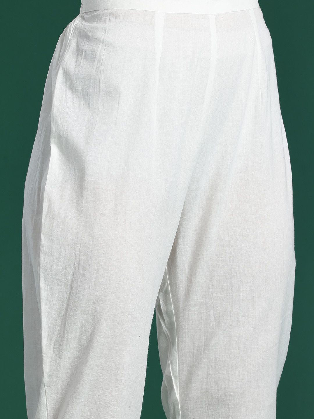 Indo Era Floral Printed Pure Cotton Kurta with Trousers & Dupatta