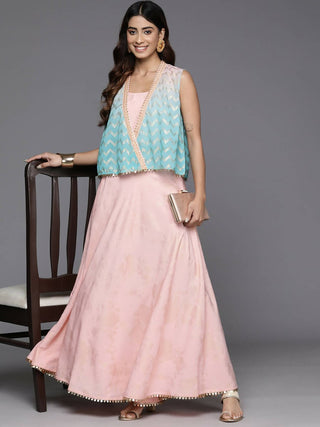 Ahalyaa Women's Traditional Wear Co-ods - Pink - Distacart