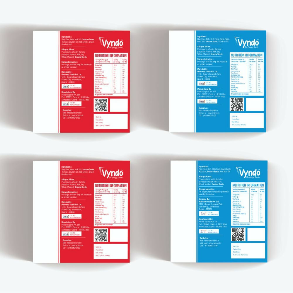 Vyndo Ragi Bhakhri Combo (Roasted Ragi Bhakhri + Masala Ragi Bhakhri) - Distacart