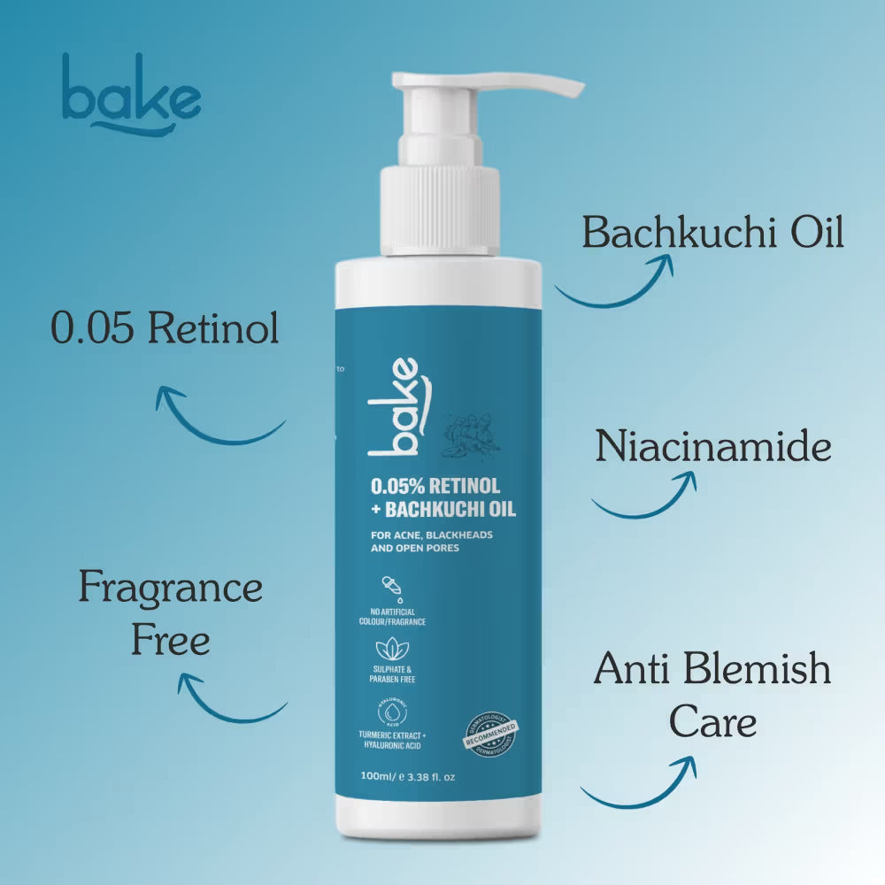 BAKE 0.05% Retinol Face Wash - Distacart