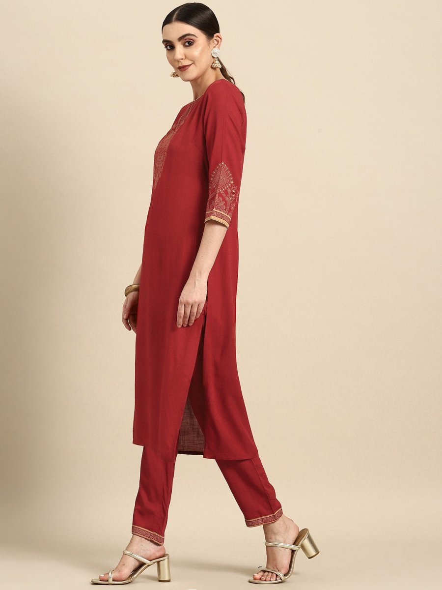 All About You Ethnic Motifs Print Kurta with Trousers & With Dupatta - Distacart
