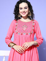 Thumbnail for All About You Women Ethnic Motifs Embroidered Anarkali Kurta - Distacart