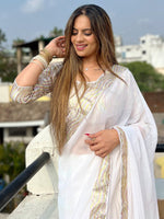 Thumbnail for Anouk Sequinned Pure Georgette Saree - Distacart