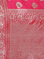 Thumbnail for Anouk Pink & Gold-Coloured Woven Design Pure Silk Heavy Work Banarasi Saree - Distacart