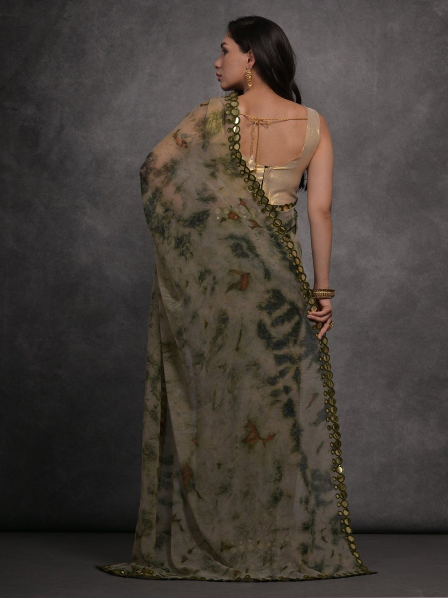 Anouk Abstract Woven Design Pure Georgette Saree - Distacart