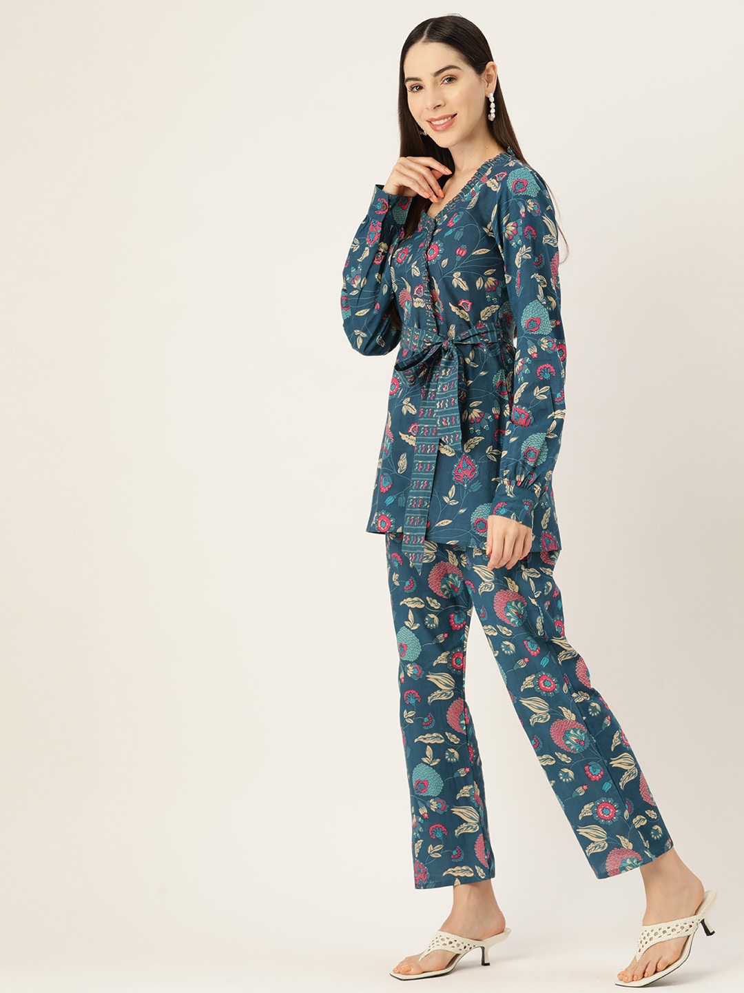 InWeave Blue Kalamkari Co Ord Set