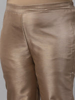 Thumbnail for Sztori Plus Size Mandarin Collar Straight Kurta with Trousers - Distacart