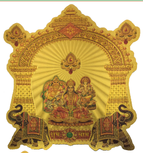 Stickerbazaar Micro Golden Mandir Big Sticker - Distacart