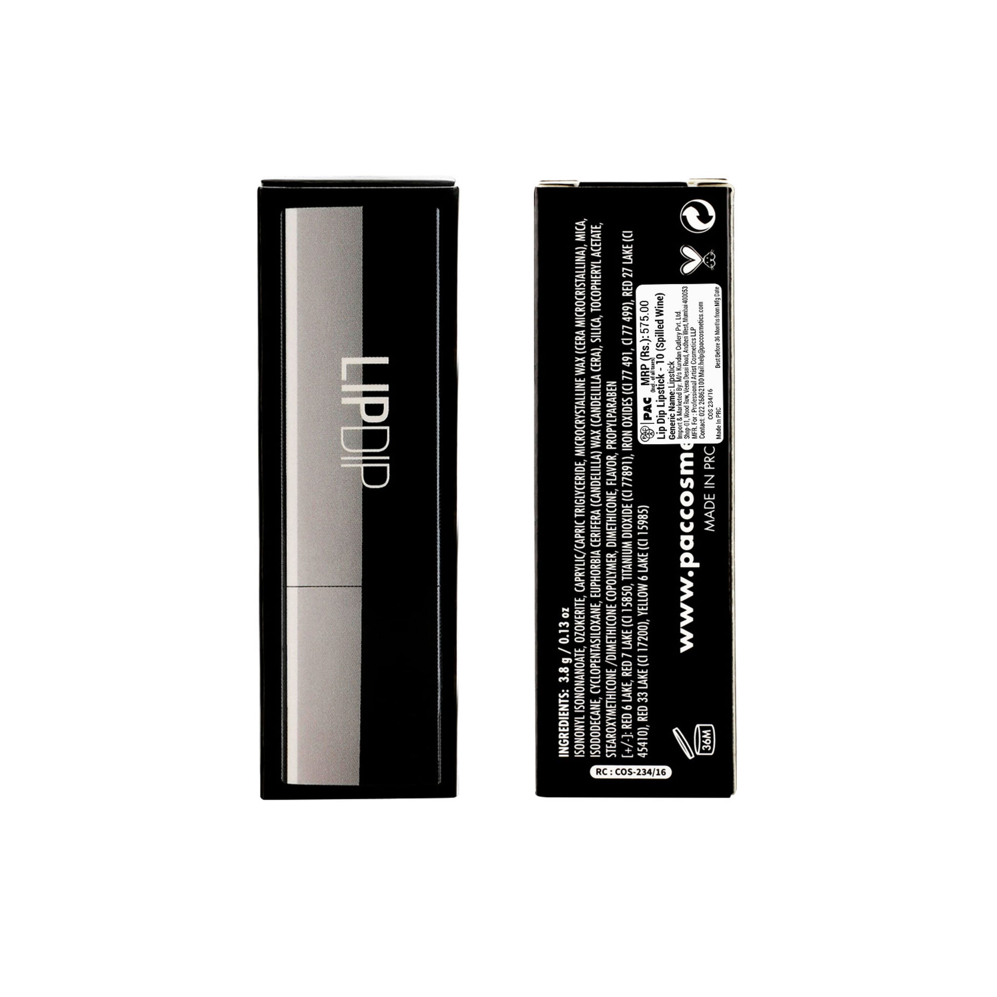 PAC Studio Lip Dip Lipstick - 10 Spilled Wine - Distacart