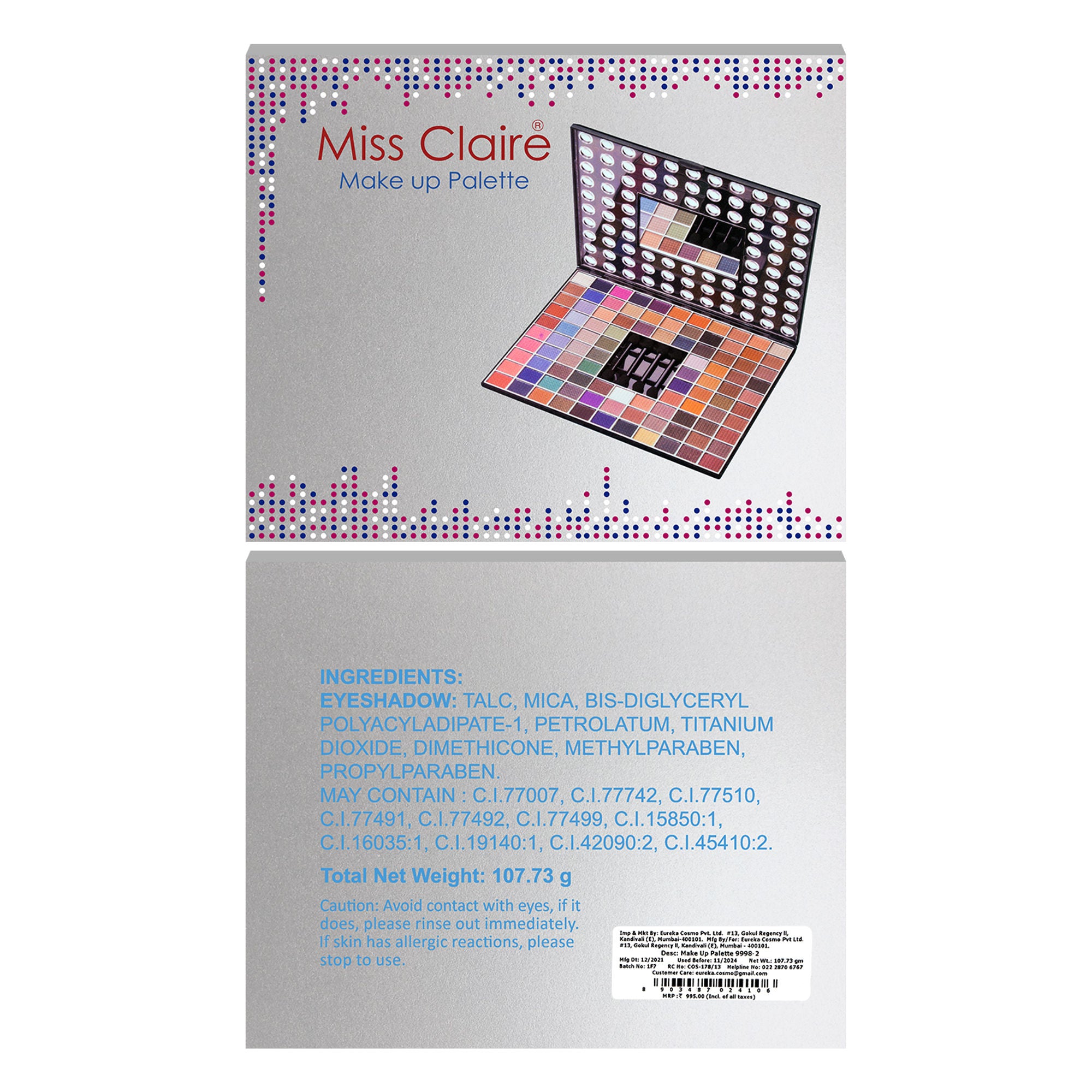 Miss Claire Make Up Palette 9998-2 (Make Up Kit)