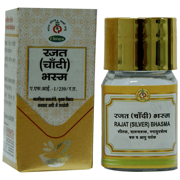 Chirayu Rajat (Chandi) Bhasma