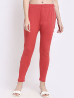 Thumbnail for TAG 7 Women Pack Of 2 Peach & Black Solid Ankle-Length Leggings - Distacart