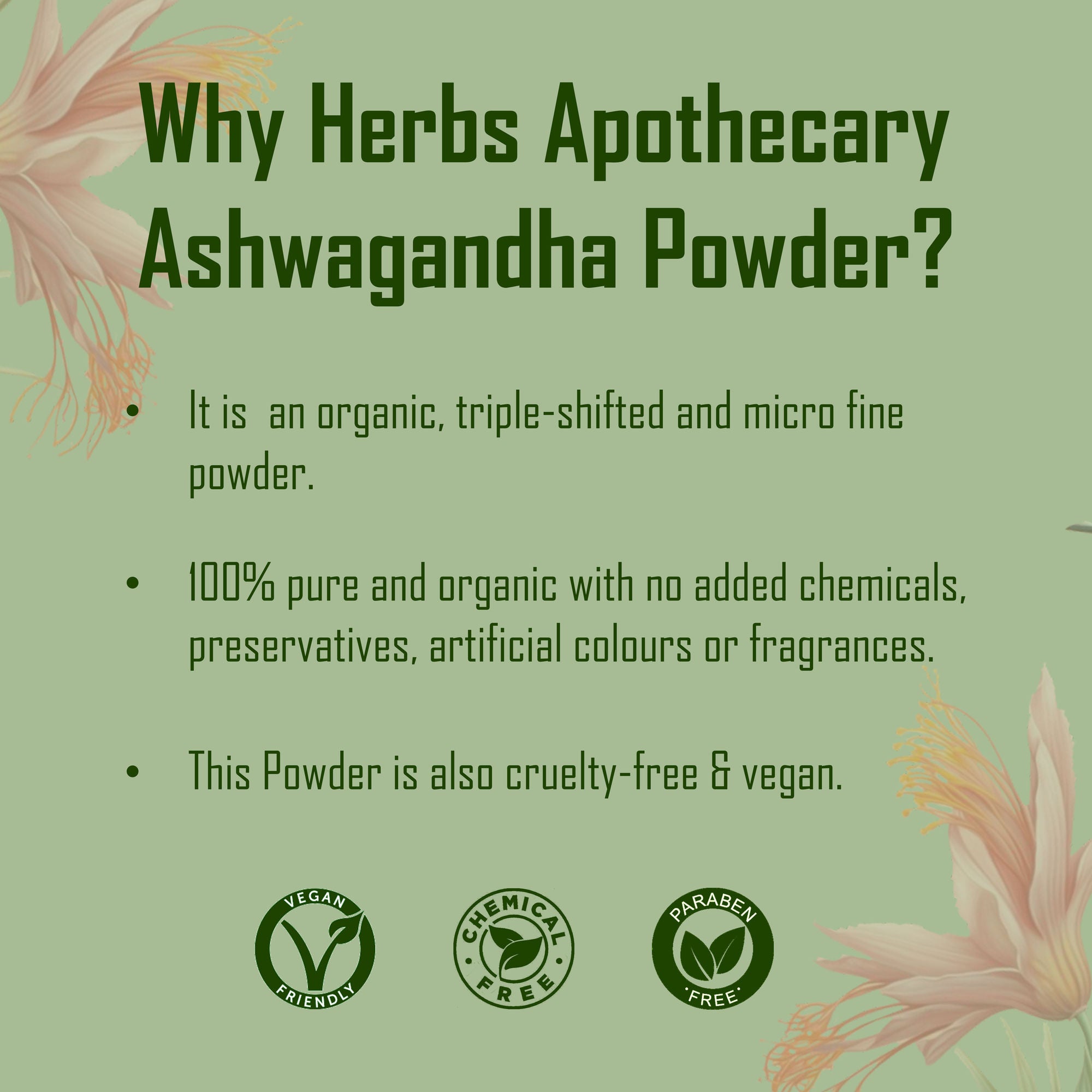 Zenvista Herbs Apothecary Ashwagandha Powder - Dista