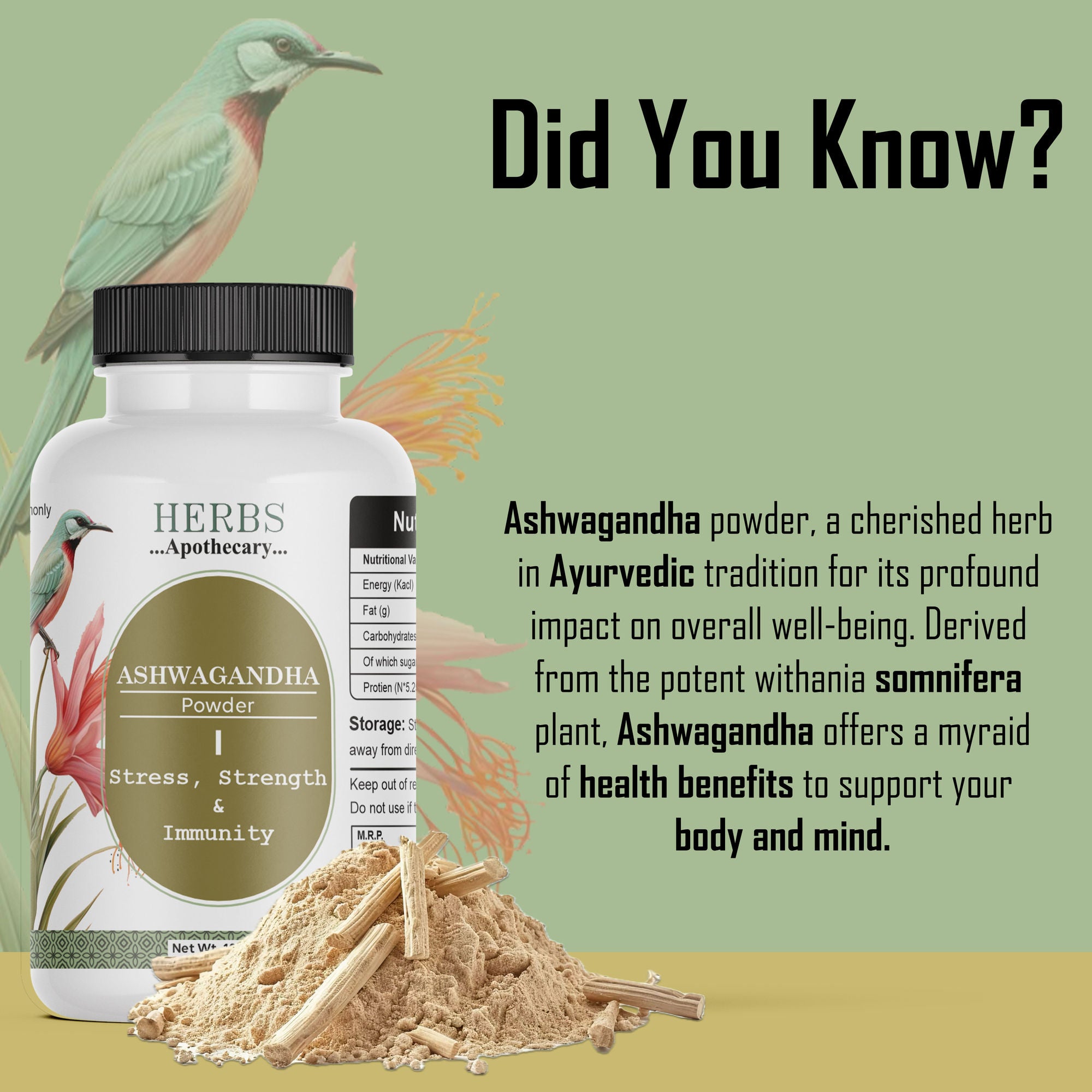 Zenvista Herbs Apothecary Ashwagandha Powder - Dista