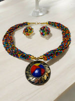 Thumbnail for Inhanns All-Day Statement Beaded Necklace Set - Multi Colour - Distacart