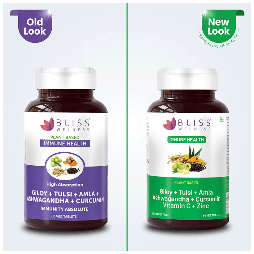 bliss welness giloy tulsi amla ashwagandha curcumin immunity health veg tablet