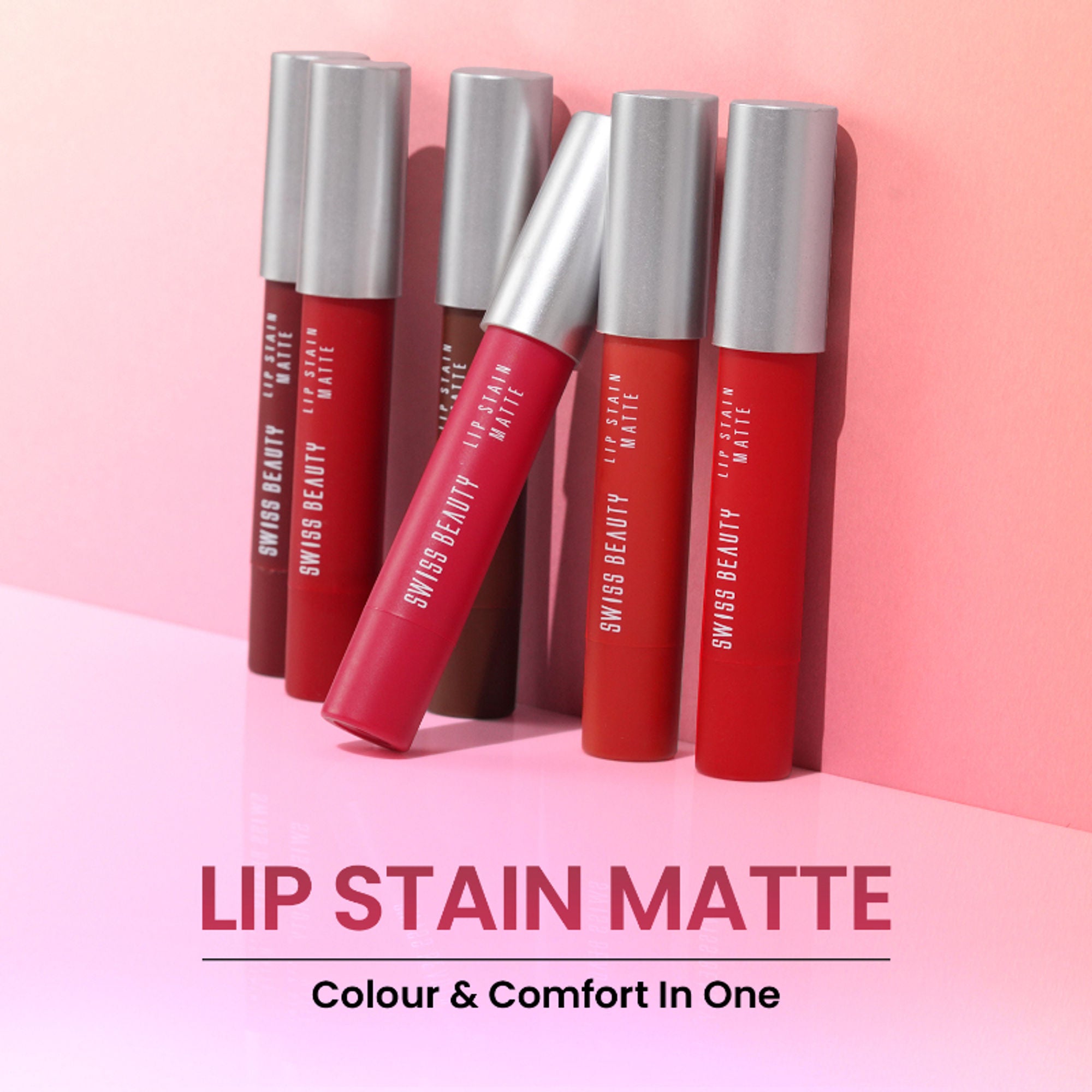 Swiss Beauty Lip Stain Matte Lipstick - 202 Peaches And Cream - Distacart