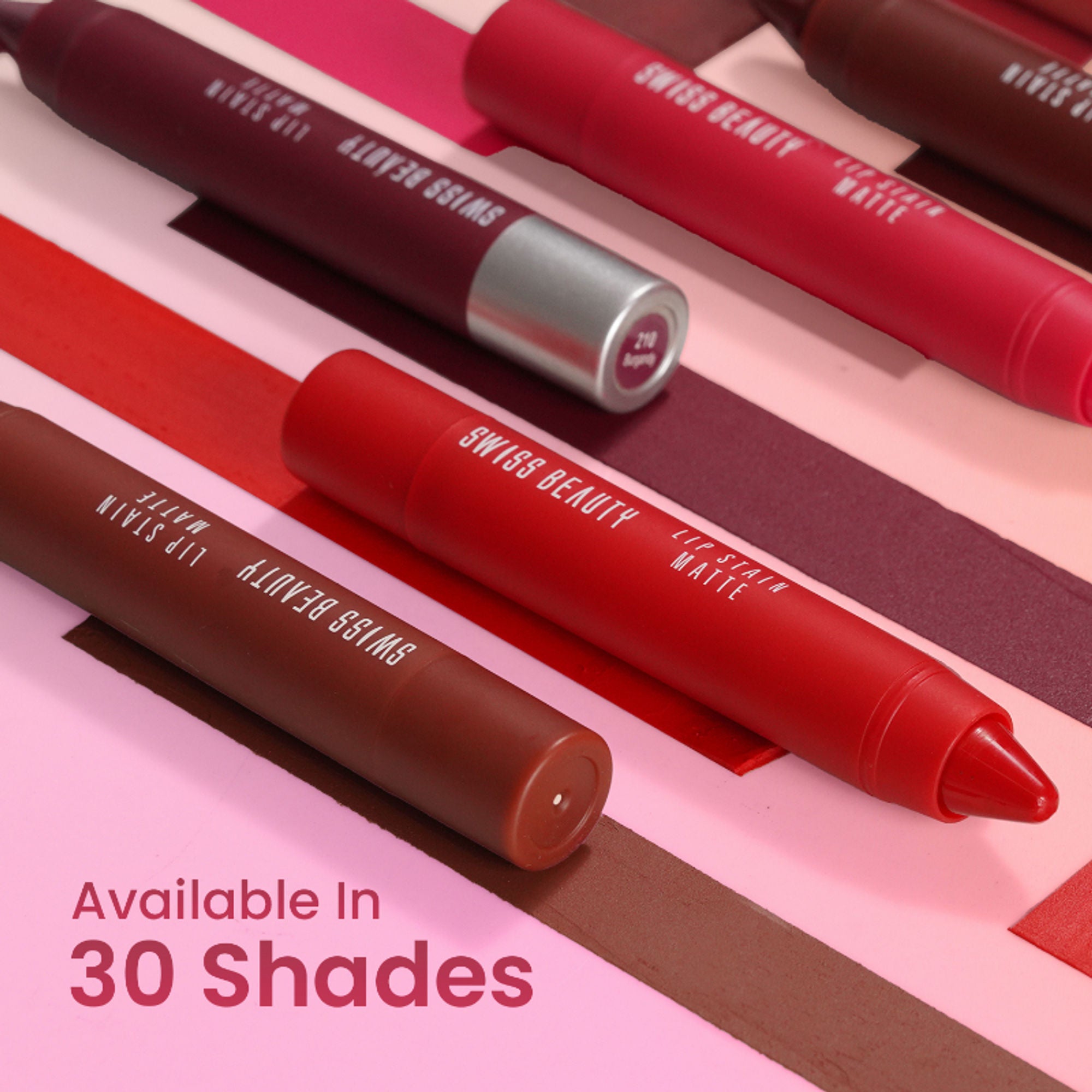 Swiss Beauty Lip Stain Matte Lipstick - 202 Peaches And Cream - Distacart