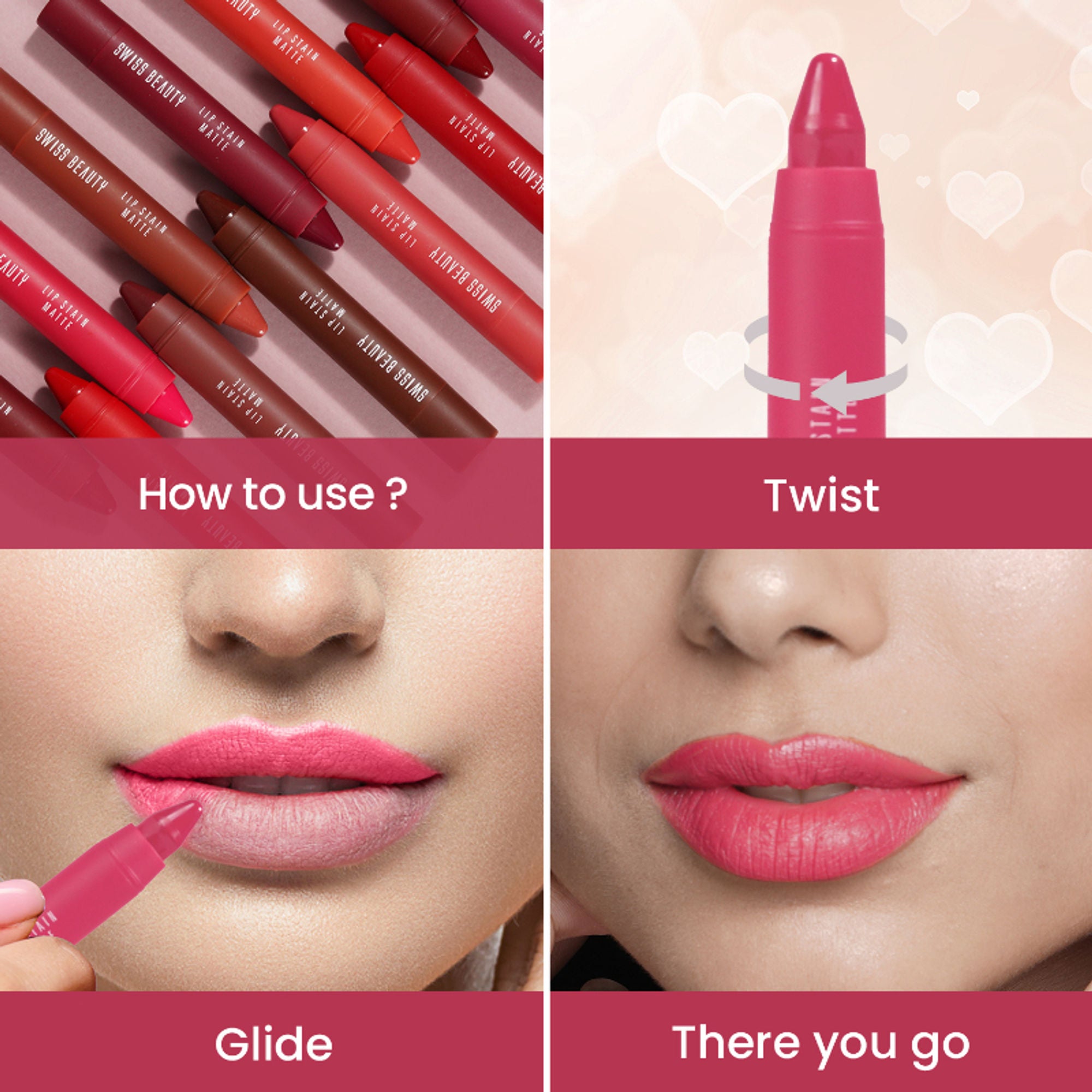 Swiss Beauty Lip Stain Matte Lipstick - 202 Peaches And Cream - Distacart
