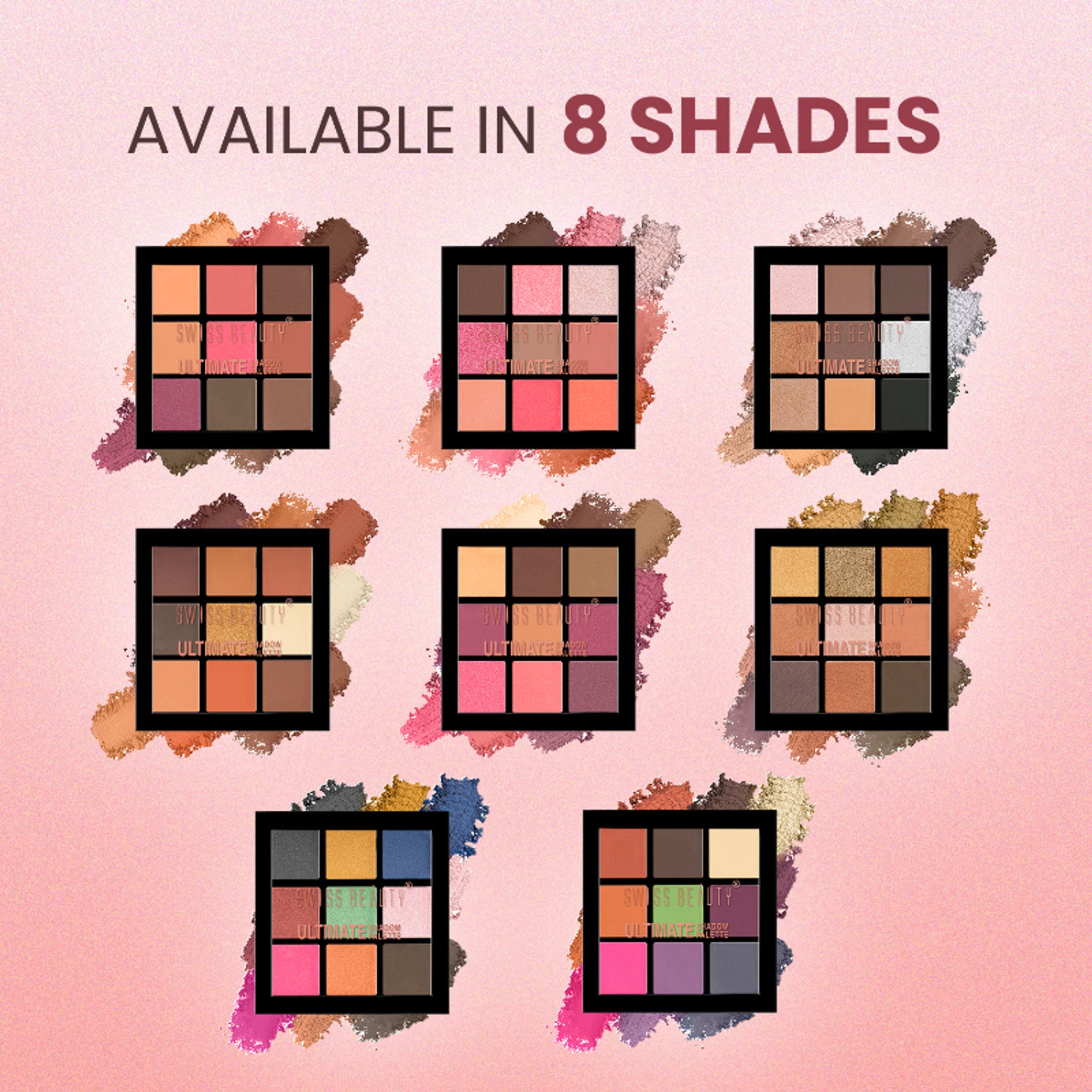 Swiss Beauty Ultimate 9 Pigmented Colors Eyeshadow Palette - 1 - Distacart