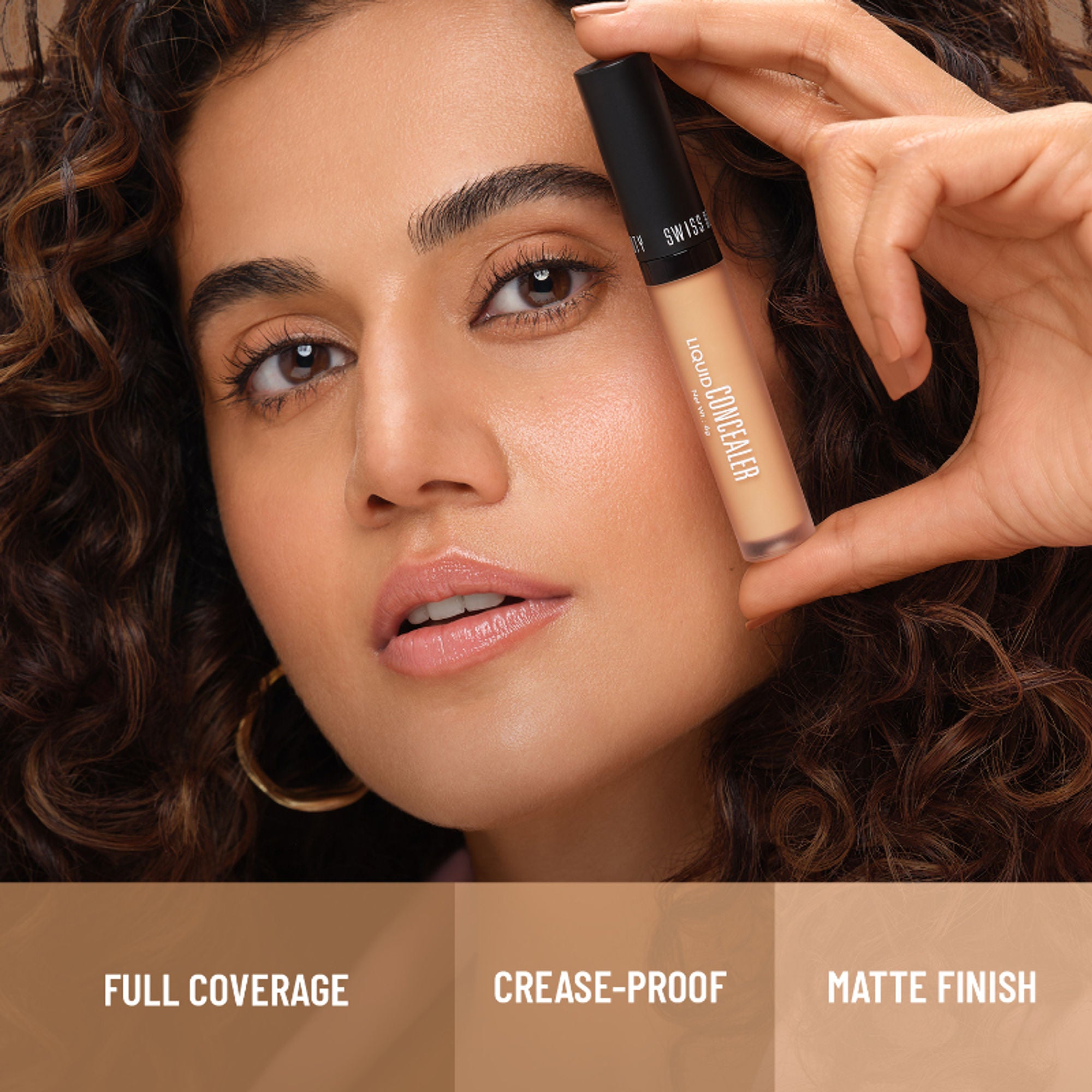 Swiss beauty Full Coverage Liquid Concealer With Jojoba Oil - 06 Clair Moyen - Distacart