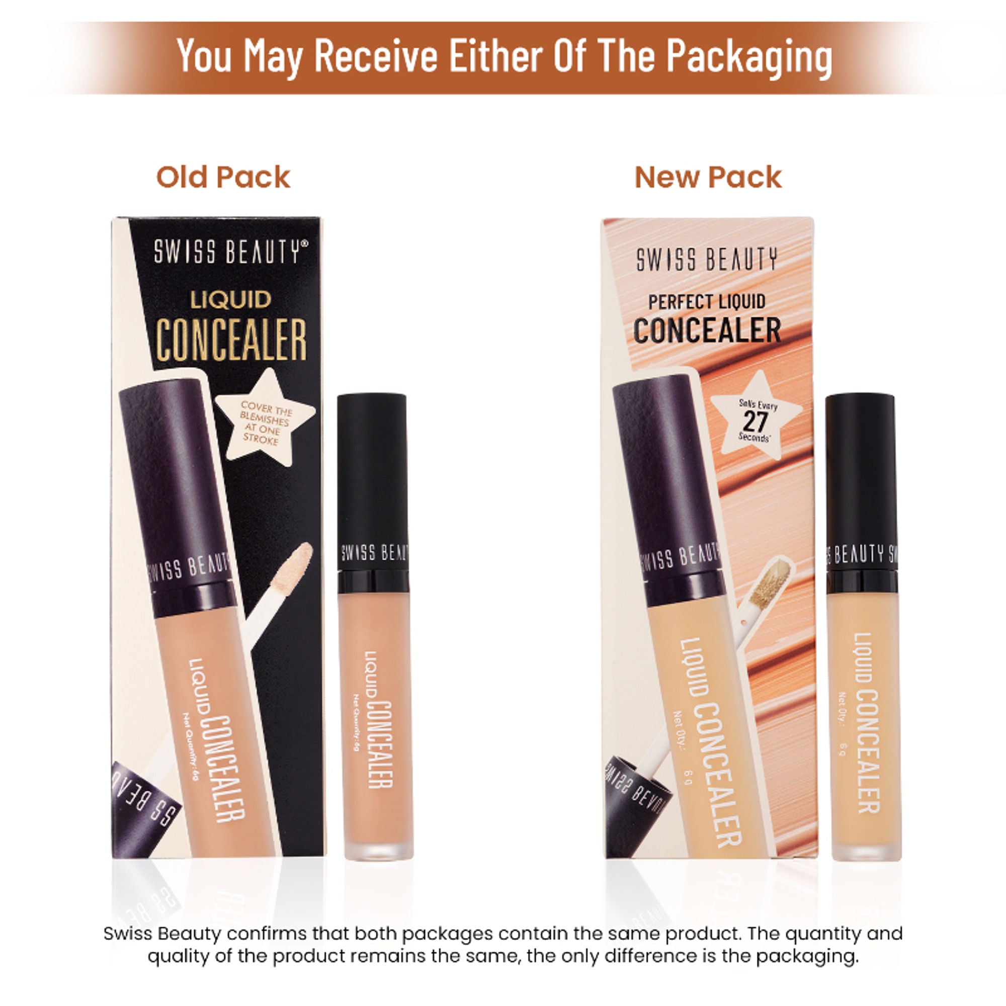 Swiss beauty Full Coverage Liquid Concealer With Jojoba Oil - 12 Natural - Distacart