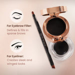 Thumbnail for Swiss Beauty 3 In 1 Eyeliner, Eyebrow Filler and Kajal , 24-Hour Stay ,Waterproof - 02 Brown - Distacart