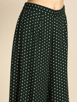 Thumbnail for All About You Women Green & Gold-toned Ethnic Motifs Printed Kurta with Palazzos - Distacart