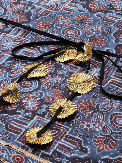 Ahalyaa Navy Blue & Maroon Floral Print Kaftan Kurta - Distacart