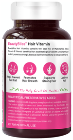 Thumbnail for bliss welness hair vitamins veg tablet