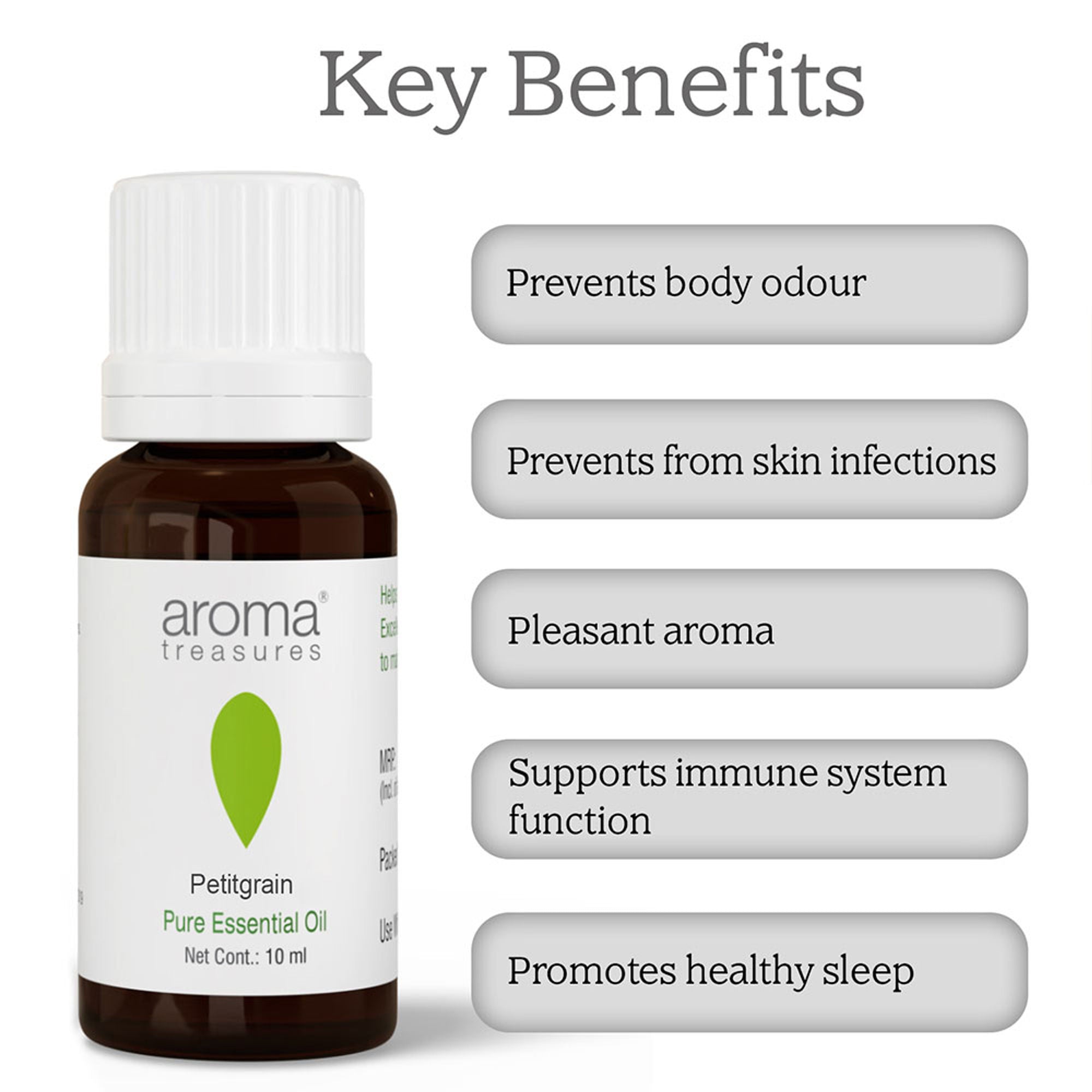 Aroma Treasures Petitgrain Pure Essential Oil - Distacart