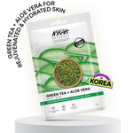 Thumbnail for Nykaa Green Tea + Aloe Vera Sheet Mask For Hydrated Skin - Formulated in Korea - For All Skin Types - Green Tea + Aloe Vera