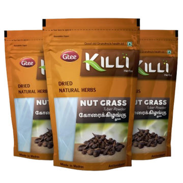 Killi Herbs Nut Grass - Cyperus rotundus - Korai Kizhangu Tuber Powder - Distacart