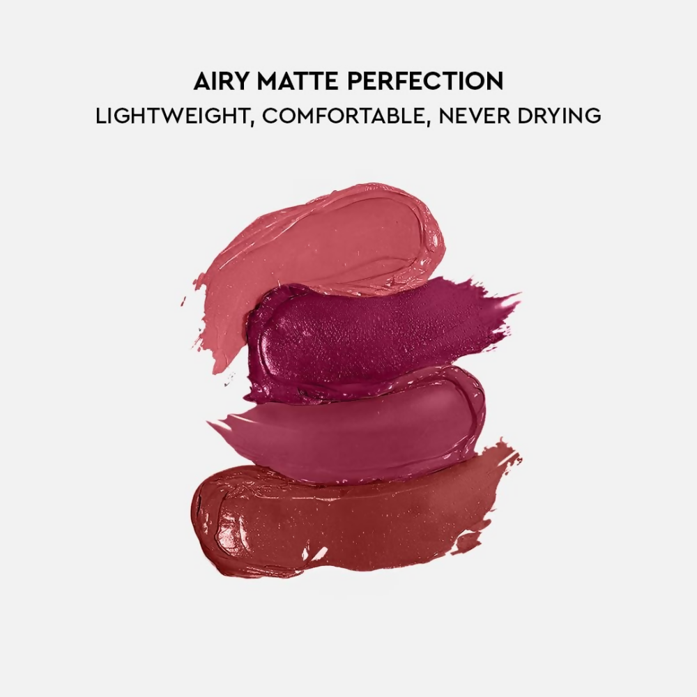 Kiro Four Play Non-Stop Airy Matte Liquid Lip Stack – Elite Berry Quad - Dista