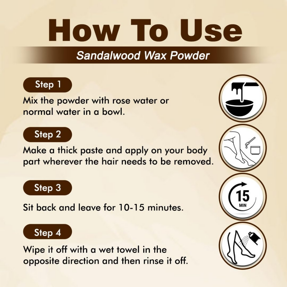 VedicAyurveda Herbal Wax Powder - Sandalwood - Dista