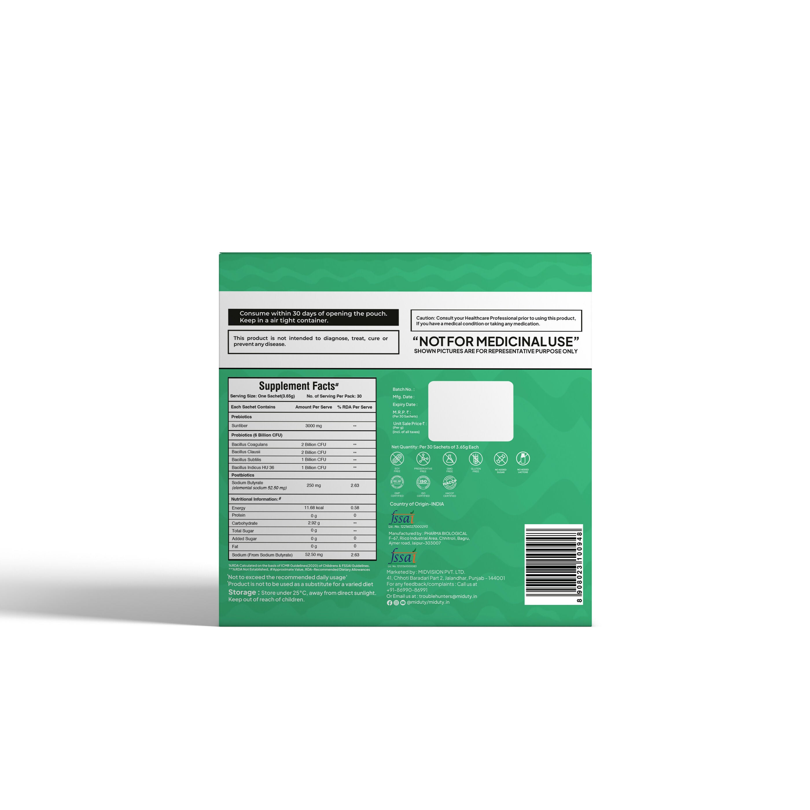 Miduty by Palak Notes Probiotics+ Kids