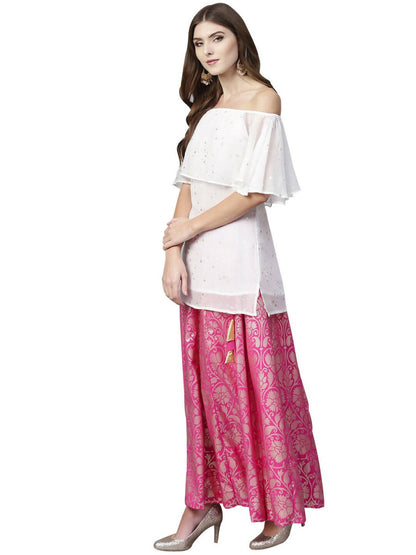Ahalyaa Women's Traditional Wea Co-ods - White - Distacart